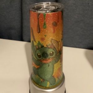 Brand New Stitch glitter tumbler 15 oz.